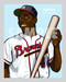 Digital Illustration of one of the All-Time Diamond Legends of baseball, Hall of Famer and Atlanta Great Hank Aaron!