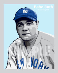 Digital Illustration of one of the All-Time Great Diamond Legends of Baseball and Hall of Famer Babe Ruth!