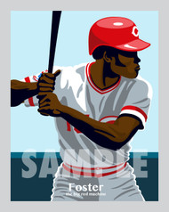 Digital Illustration of George Foster - one of the All-Time Greats from the Big Red Machine!