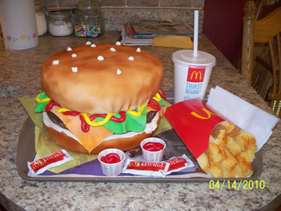McDonalds Burger and Fries cake