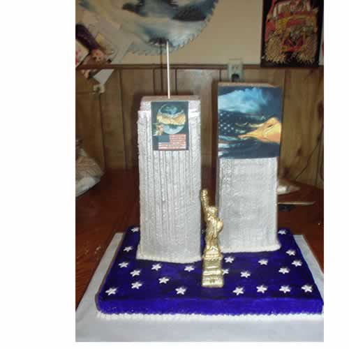 Twin Towers Cake