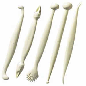 Fondant Flower Tool Set<br>5 Tools to use for detail