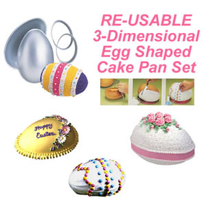 Easter Egg - Decorated Egg Cake (made using 3-Dimensional Egg Pa -  ThePartyWorks