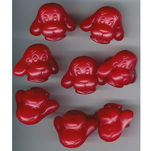 Clifford - 8 Re-Usable Red<br>Cake Rings & Party Favors