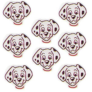 102 Dalmatian<br> 9 Re-Usable Rings<br>Cake Decorations & Party