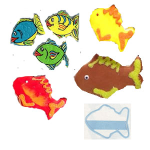 FISH Cookies<br>Make Cookies, Breads, Jell-0<br>Plastic Re-Usable Cutter<br>Party Favors, too!
