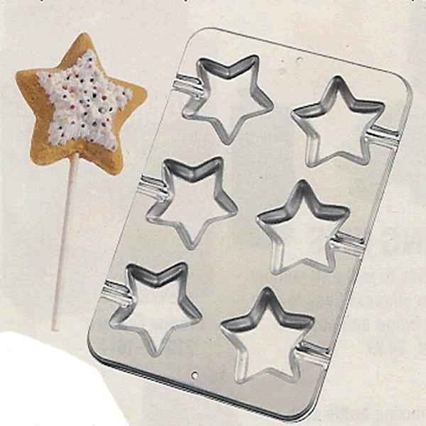 STARS Re-Usable Cookie Treat Pan<br>NO Rolling of Dough