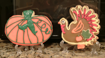 Pumpkin and Turkey Cookies