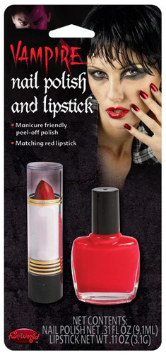 Red Nail Polish & Lip Stick - ThePartyWorks