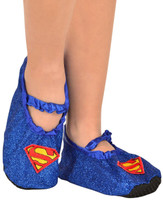 Supergirl - Classic Glitter Slipper Shoes Child One Size (7-11)