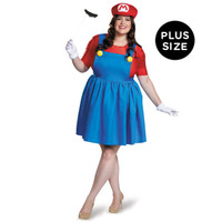 Super Mario: Mario w/Skirt Adult Costume Plus