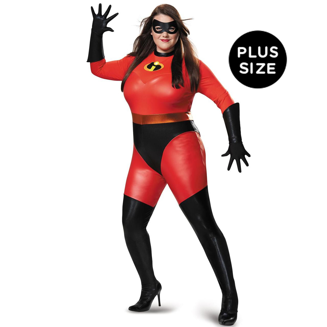 Disney S The Incredibles Mrs Incredible Bodysuit Adult Costume Plus Thepartyworks