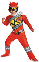 Power Rangers Dino Charge: Red Ranger Muscle Child Costume