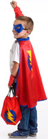 Superhero Boy Drawstring Backpack Dress Up Set