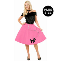 Pink Poodle Skirt Adult Plus Costume