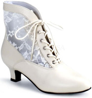 Victorian Adult Boots Ivory