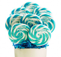 Blue and White Whirly Pops