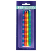 Stripe Tall Candles 5" High (4 Colors)