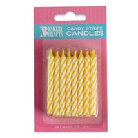 2.5" Candy Stripe Candle Yellow