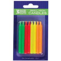 Neon Candles 2 1/4"