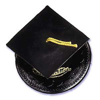 Black Graduation Hat Cake Topper
