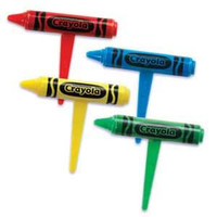 Crayola Crayon 3D Cupcake Picks