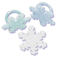 Iridescent Snowflake Cupcake Rings Assorted Styles