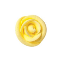 Medium Party Yellow Royal Icing Roses
