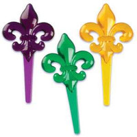 Mardi Gras Fleur De Lis Cupcake Picks