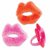 Translucent Glitter Lip Cupcake Rings