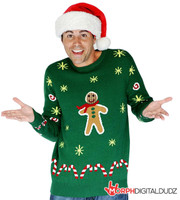 Gingerbread Snack Christmas Adult Sweater