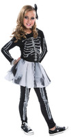 Silver Skeleton Child Costume