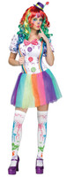 Crazy Color Clown Adult Costume