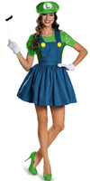 Super Mario: Luigi w/Skirt Adult Costume
