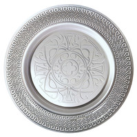 Goth Feast Silver Medieval Dinner Plates (8)