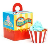 Carnival Games Cupcake Wrapper & Box Kit