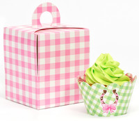 Pink Cowgirl Cupcake Wrapper & Box Kit