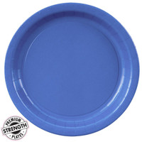 True Blue (Blue) Paper Dinner Plates