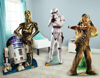 Star Wars Chewbacca, Stormtrooper and R2D2 & C3PO Standup Combo