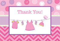 Baby Shower Girl - Shower With Love Thank You Notes (8)