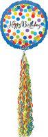 Happy Birthday Streamer AirWalker Foil Balloon