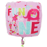 Fun to be One Girl Foil Balloon
