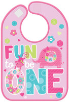 Fun at One Girl Vinyl Bib