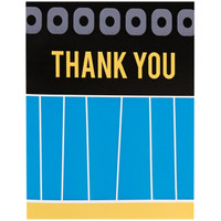 Blue, Black and Yellow Thank You Notes (8)