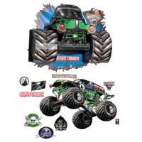Monster Jam 3D Giant Decals and Wall Burst Kit