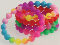 Neon Silicone Bead Bracelets (12)