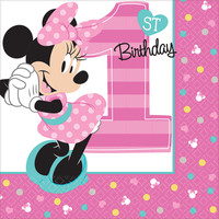 Disney Minnie Mouse 1st Birthday Beverage Napkins (16)