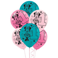 Disney Minnie Mouse 1st Birthday Latex Balloon