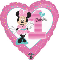 Disney Minnie Mouse 1st Birthday Foil Balloon (1)