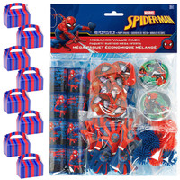 Spiderman Webbed Wonder Filled Favor Box Kit  (for 8 Guests)
